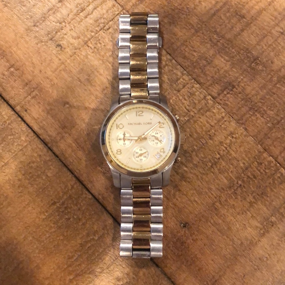 Micheal Kors Silver and Gold Watch